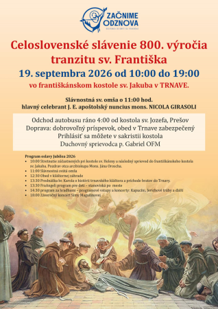 Jubilejná púť v roku sv. Františka